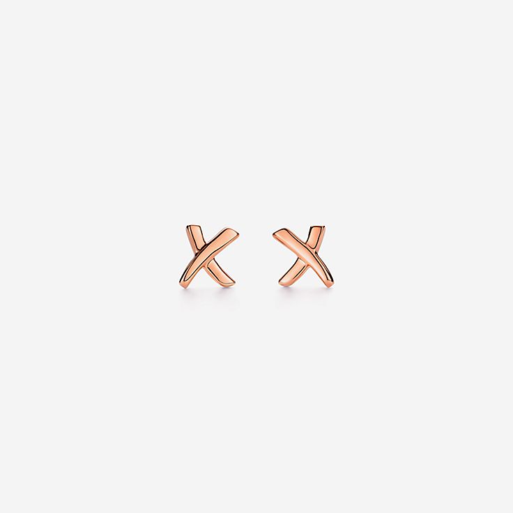 Paloma's Graffiti X earrings in 18k rose gold, mini