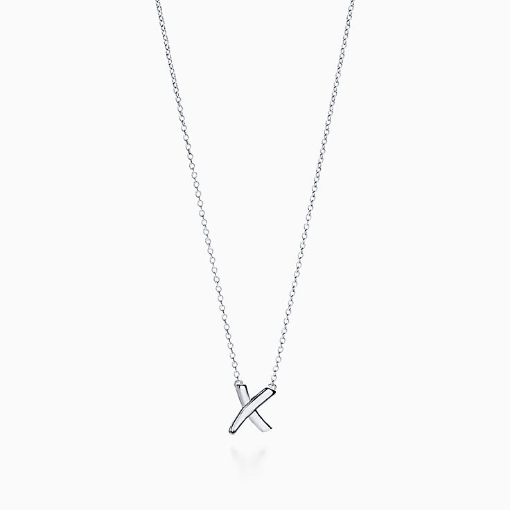 fast and free shipping Tiffany & Co 925 Paloma Picasso Graffiti X 16.5  Necklace Sterling Silver | austwide2000.com.au
