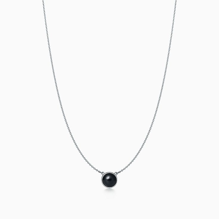 Pendentif Color By The Yard En Argent 925 Milliemes Et Jade Noir Tiffany Co Pendentif Color By The Yard En Argent 925 Milliemes Et Jade Noir Tiffany Co
