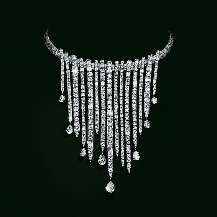 tiffany platinum diamond necklace