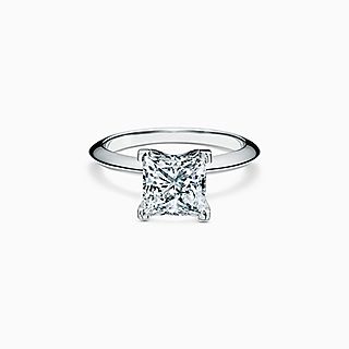 Princess-cut Diamond Engagement Ring in Platinum