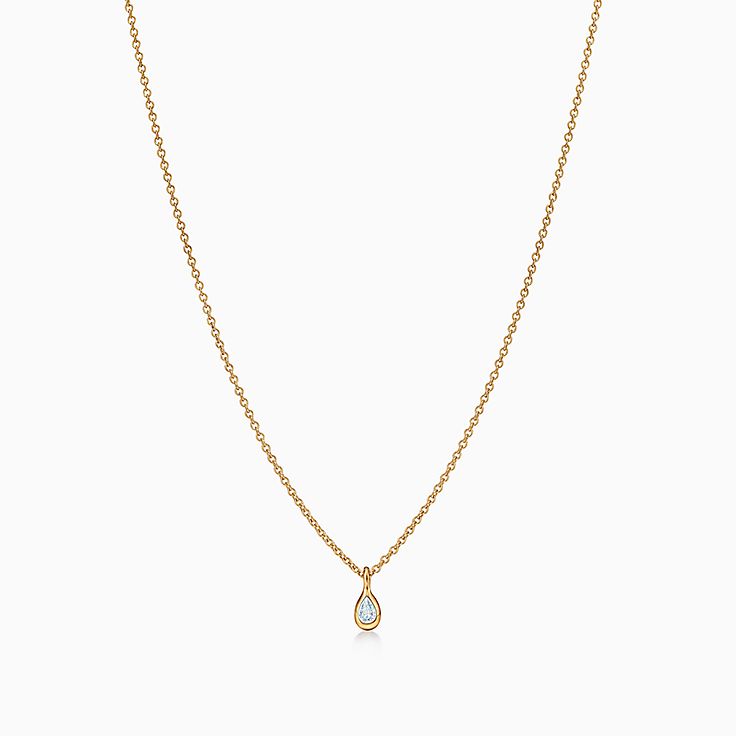 Elsa Peretti Everyday Diamond Necklaces Co - Elsa Peretti Diamonds By The Yard Single Diamond Pendant In Yellow