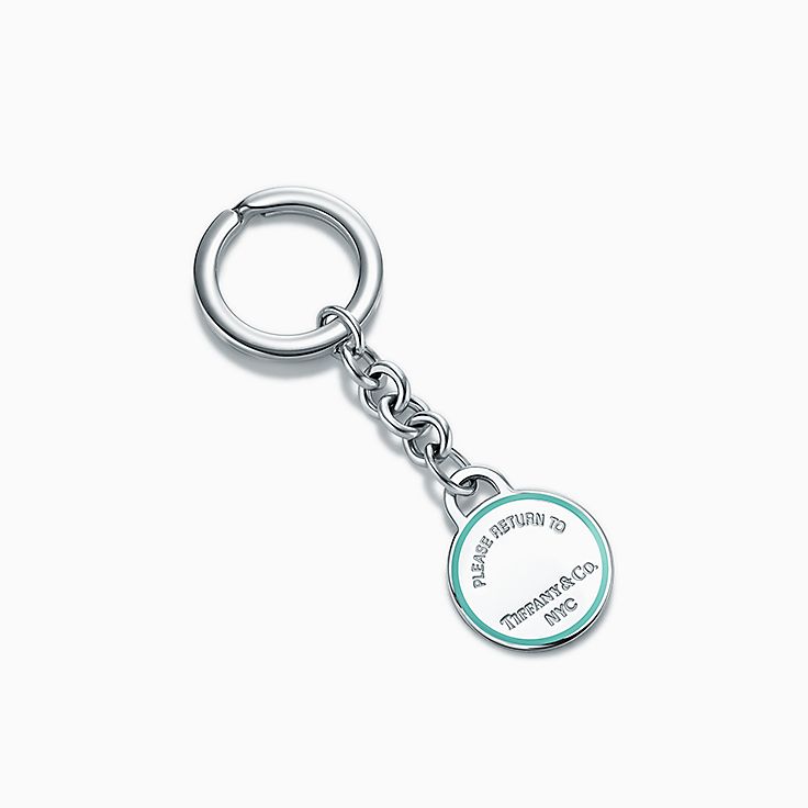 tiffany silver key chain