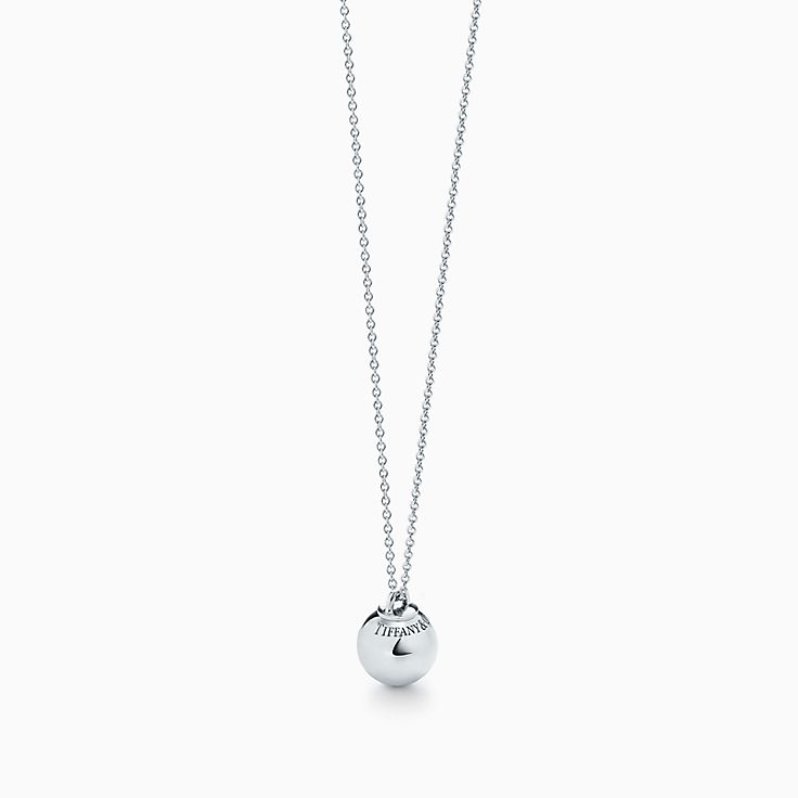 tiffany charm necklace silver