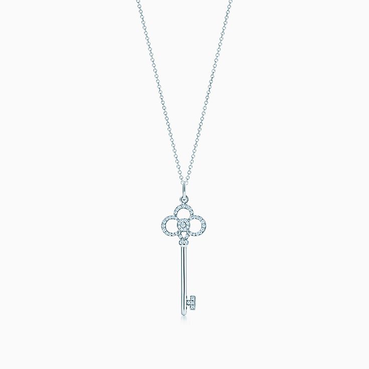 Tiffany Keys White Gold Necklaces 