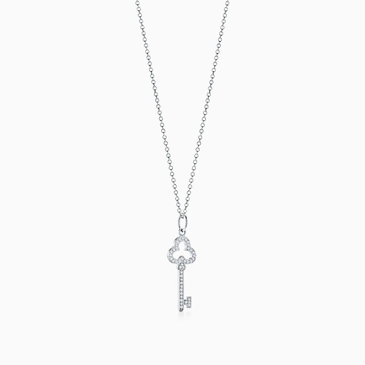tiffany and co diamond key necklace