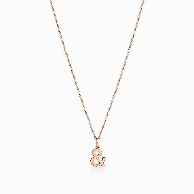 Tiffany & Love:Ampersand Pendant in 18k Rose Gold