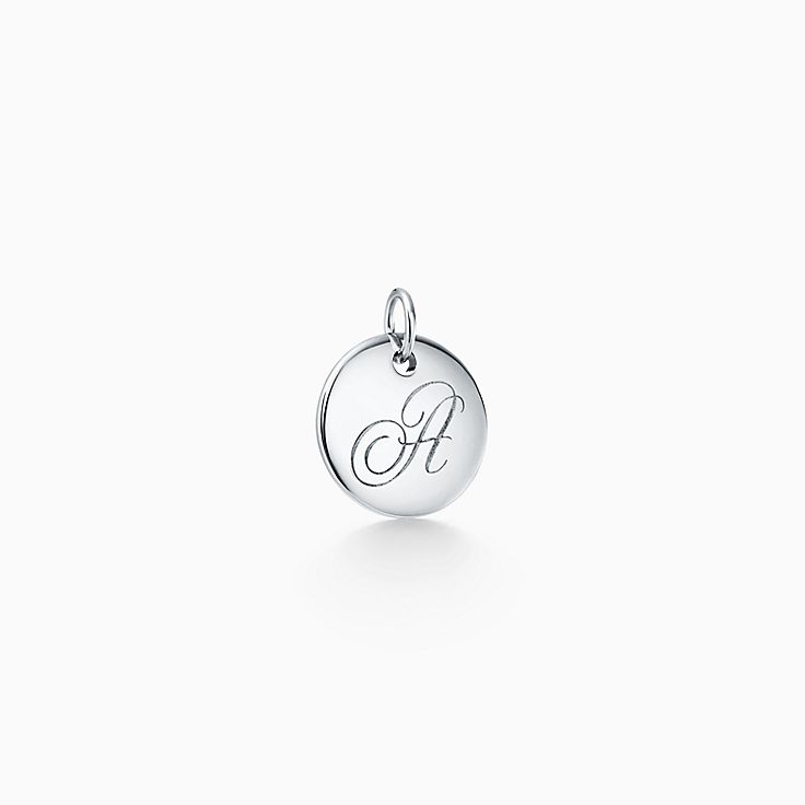 tiffany's initial necklace silver