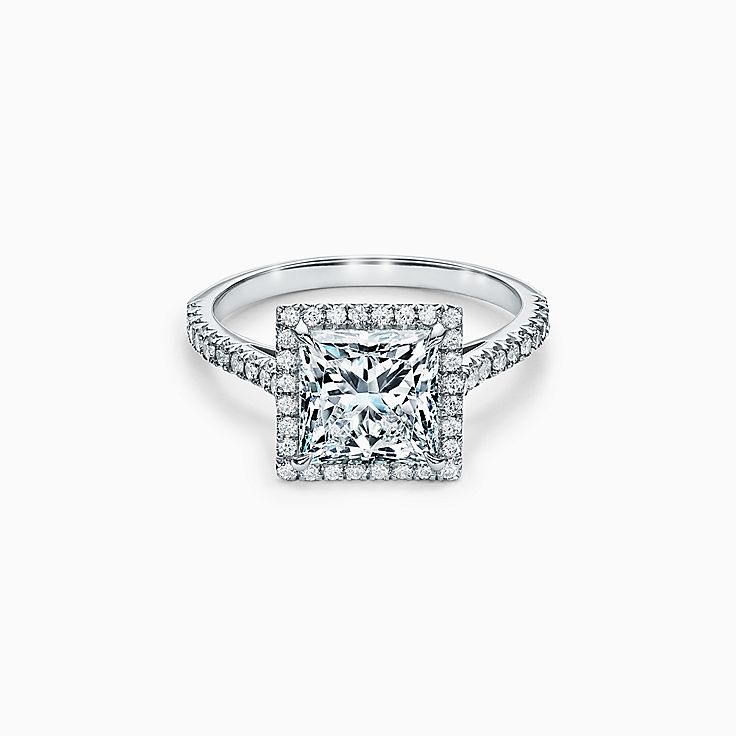 Tiffany Co Princess Cut Diamond Engagement Ring For Sale