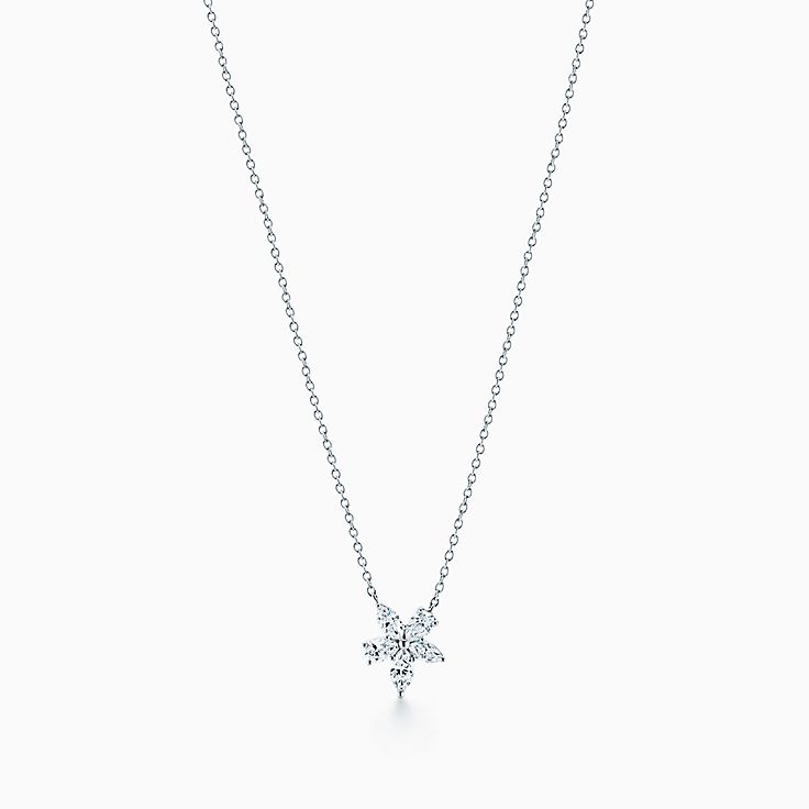 floating diamond necklace tiffany