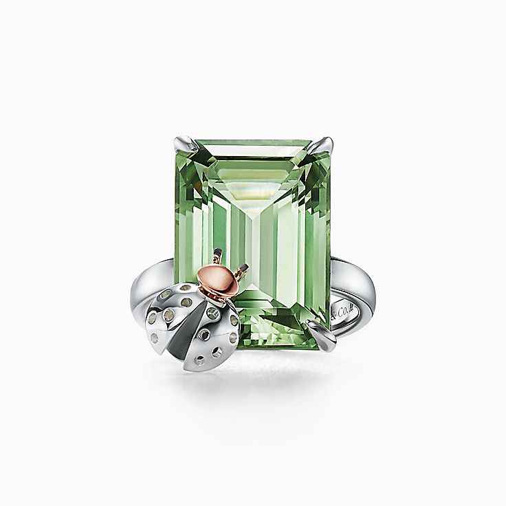 tiffany sparklers green quartz ring