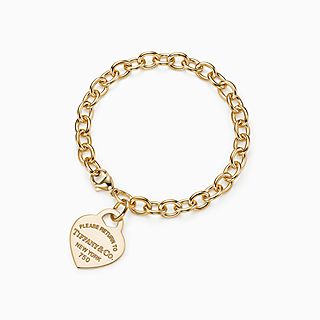 Return to Tiffany™:Brazalete con placa estilo corazón