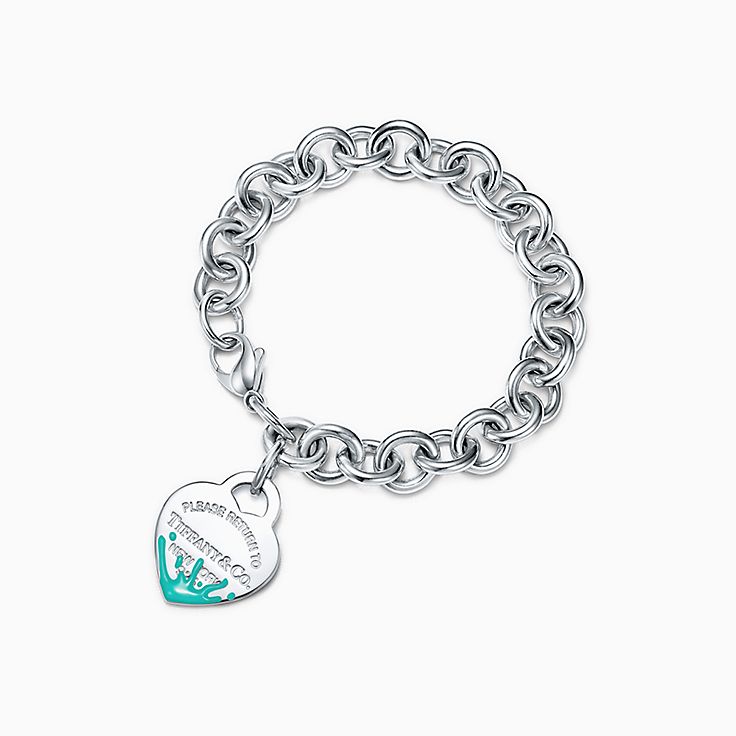 Color Splash heart tag bracelet in 
