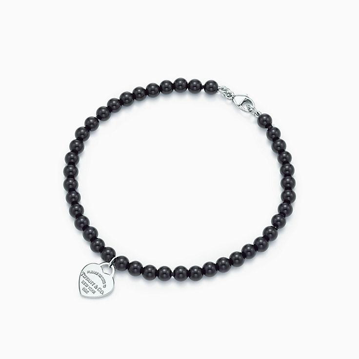 Return to tiffany black bead bracelet clearance