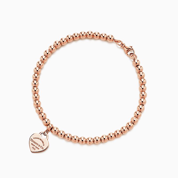 tiffany and co heart bead bracelet