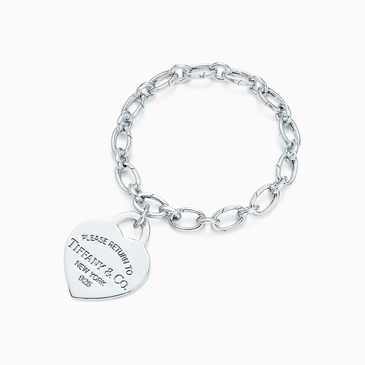 return to tiffany heart tag charm bracelet