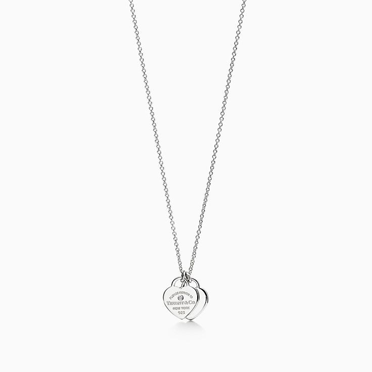 Return to Tiffany™ Heart Tag Pendant in Sterling Silver with a Diamond