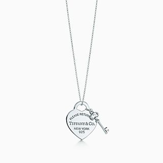 Return to Tiffany™:Heart Tag with Key Pendant