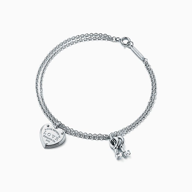 tiffany heart key bracelet