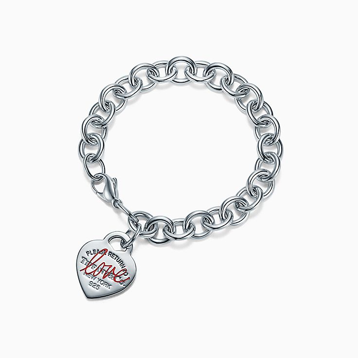 tiffany and co red heart bracelet
