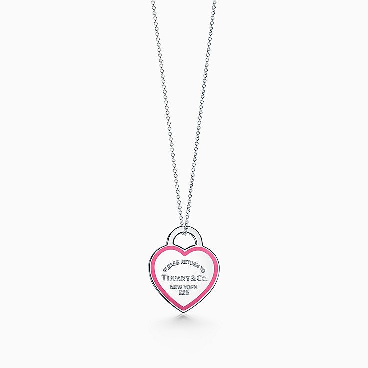 tiffany and co necklace pink heart