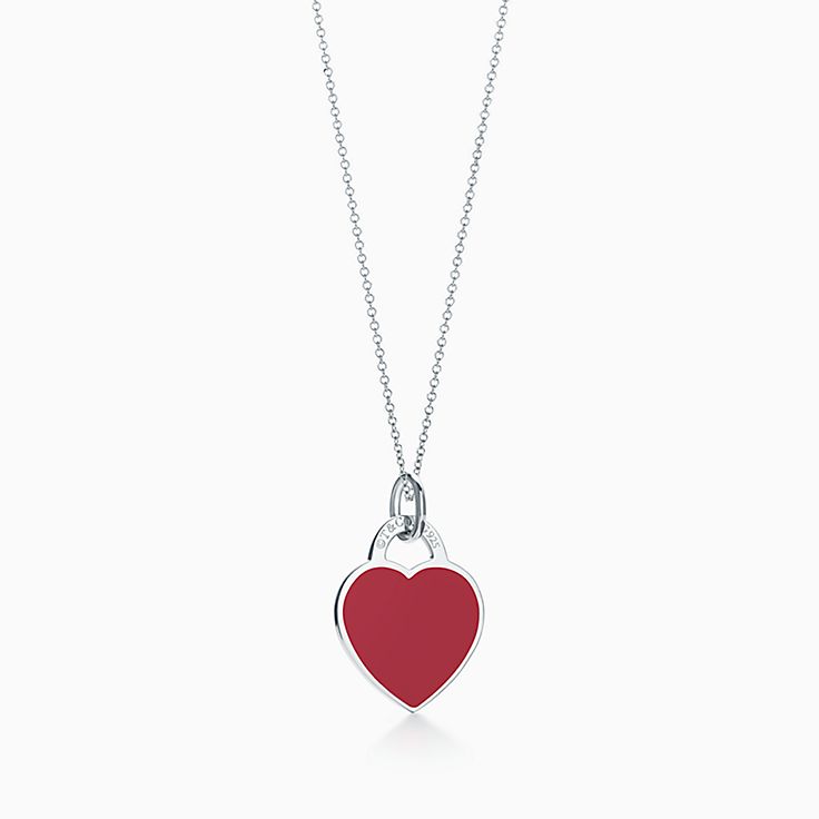 Return To Tiffany Red Heart Tag Charm In Silver Small Co - Tiffany Jewelry Heart Pendant Return To Tiffany Red Heart Tag Charm In Silver Small Co - Tiffany Jewelry Heart Pendant