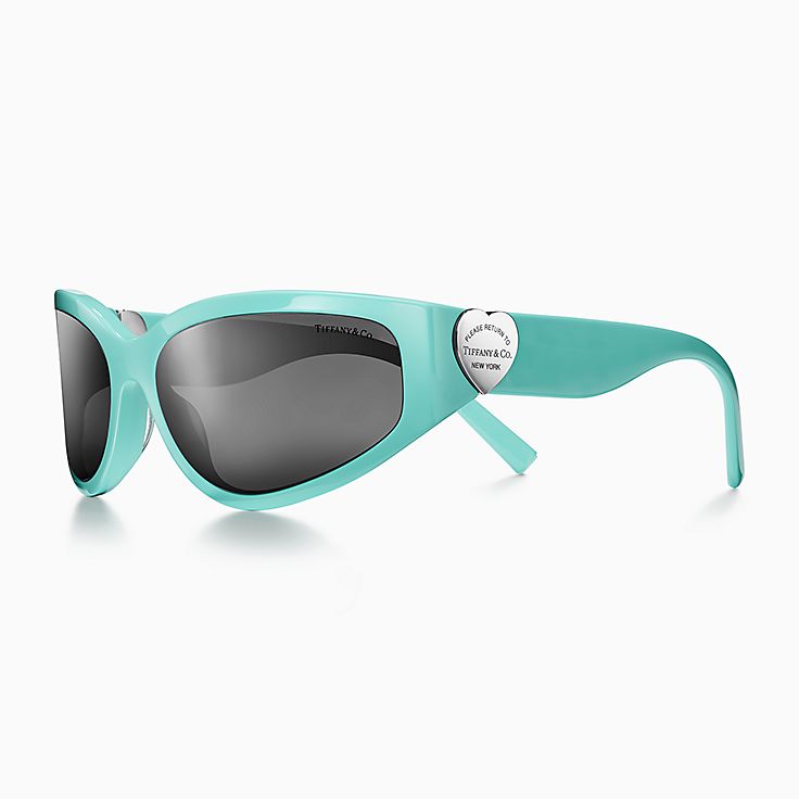 Return to Tiffany Sunglasses in Tiffany Blue Acetate with Dark