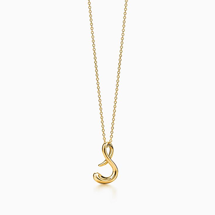 エルサ・ペレッティ レター S ペンダント 18Kゴールド | Tiffany & Co