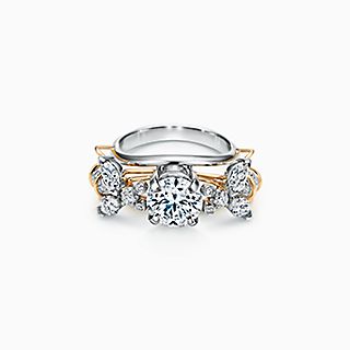 Schlumberger by Tiffany & Co.™ Two Bees Engagement Ring in Platinum and 18k Gold