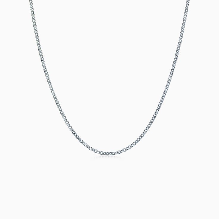Tiffany & Co. Sterling Silver Heavy Rolo Link Heart Pendant Necklace 16″ –  Engagement Corner
