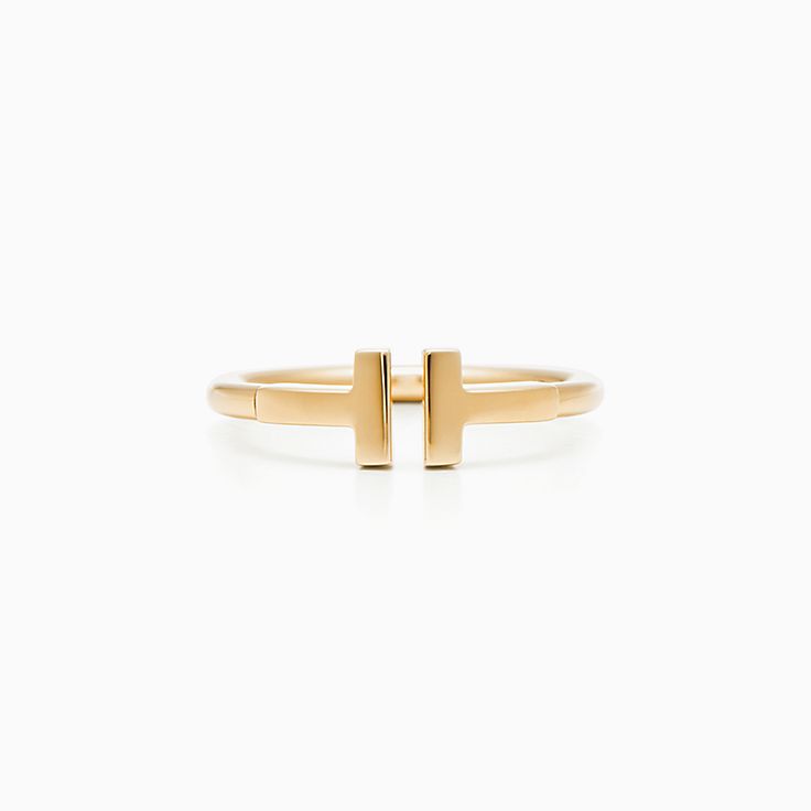 正規品 Tiffany ティファニー Tワイヤー 18k ゴールド リング 6号