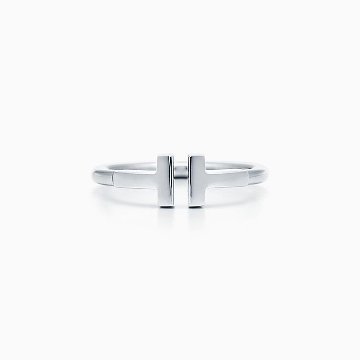 ティファニー T ワイヤー リング ホワイトゴールド | Tiffany & Co 
