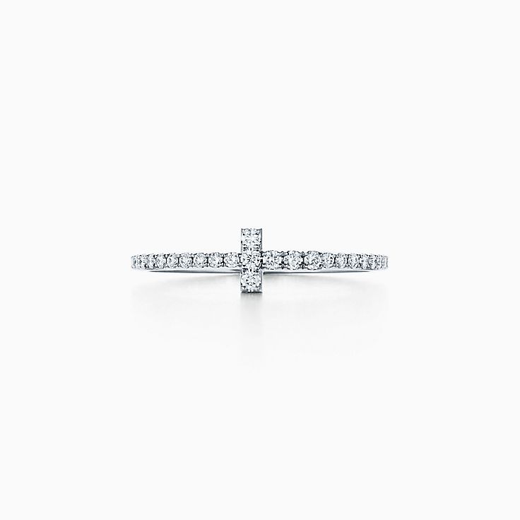 TIFFANY&Co. ダイヤモンド ワイヤー バンドリング リング・指輪 K18WG レディース