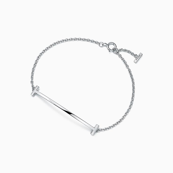 ティファニー T スマイル ブレスレット ホワイトゴールド | Tiffany & Co 