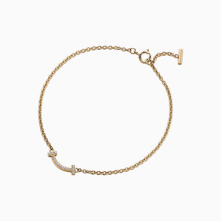 ティファニー T スマイル ブレスレット ミニ ダイヤモンド 18k ゴールド Tiffany Co