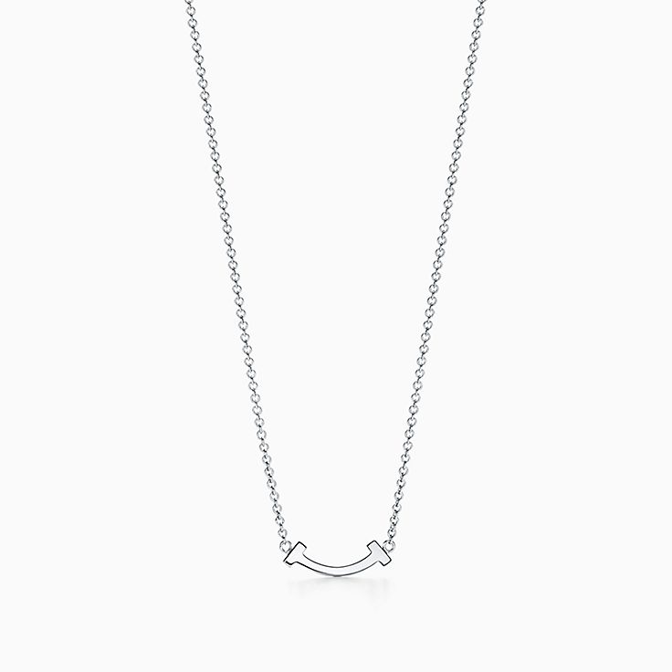 ティファニー T スマイル ペンダント ミニ 18k ホワイトゴールド Tiffany Co