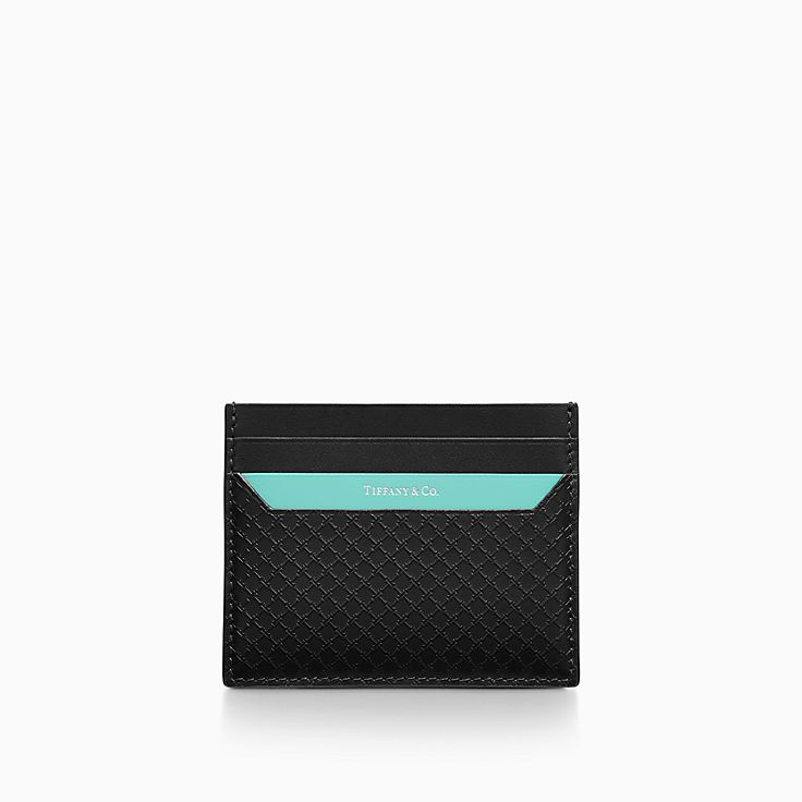 ティファニー T スクエア カード ケース ブラック レザー | Tiffany & Co
