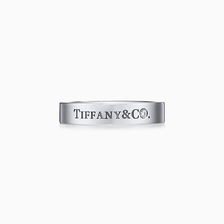 【出会えた一点物】Tiffany & Co アンコTCOリング＃8.5 T&CO.® バンドリング ダイヤモンド プラチナ | Tiffany & Co.