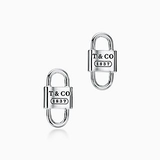 Tiffany 1837™:小號雙鎖針式耳環