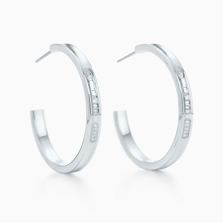 Tiffany 1837 Narrow Hoop Earrings In Sterling Silver Co