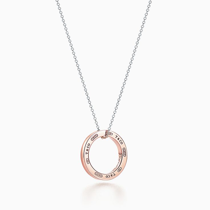 Tiffany 1837 Circle Pendant In Sterling Silver And Rubedo Metal Medium Co - Elsa Peretti Circle Pendant Tiffany 1837 Circle Pendant In Sterling Silver And Rubedo Metal Medium Co - Elsa Peretti Circle Pendant
