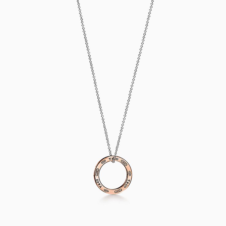 Tiffany 1837® Circle Pendant in Sterling Silver and Rose Gold 