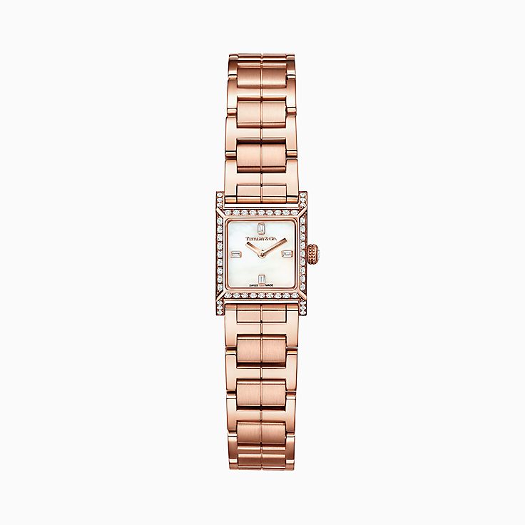 Tiffany 1837 Makers 16 mm Square Watch in Rose Gold with a White Dial |  Tiffany u0026 Co.