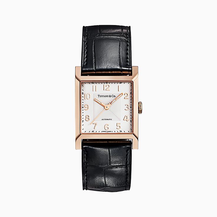 Tiffany 1837 Makers 27 mm square watch 
