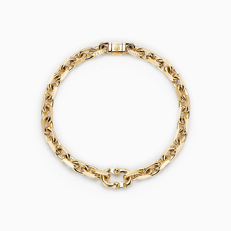 Tiffany 1837 Makers Narrow Chain Bracelet in 18K Gold, Large