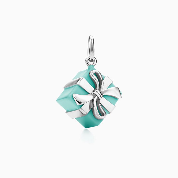 Tiffany & Co. Sterling Sliver Atlas Box Padlock Charm Necklace