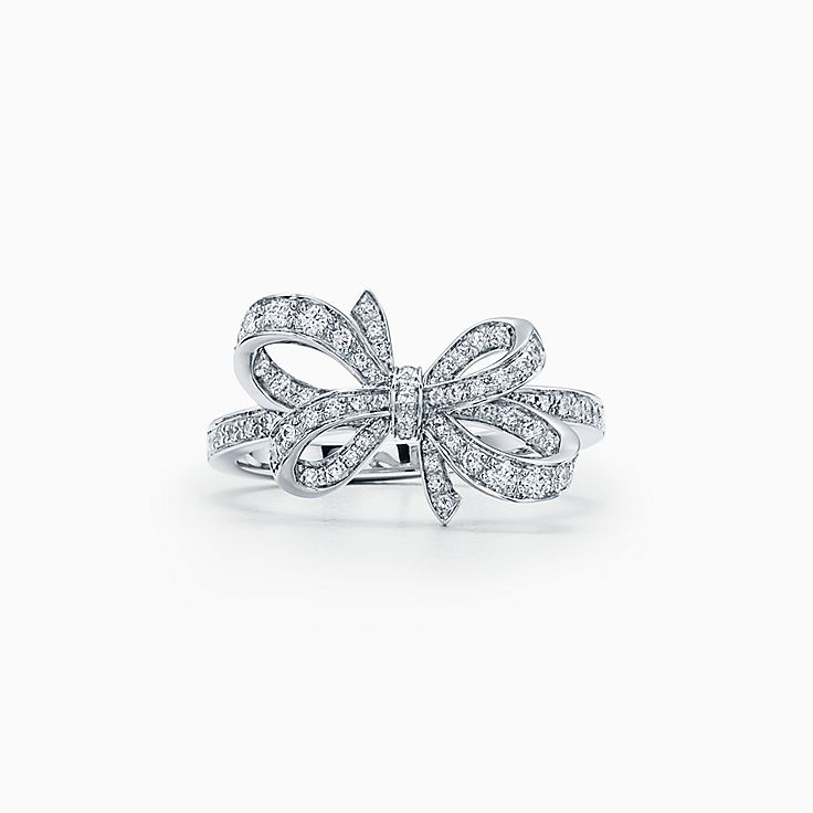 tiffany diamond bow ring