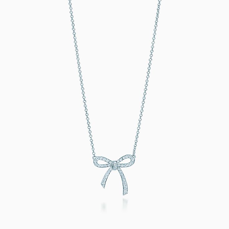 tiffany bow pendant necklace