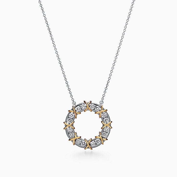 Tiffany & Co. Schlumberger Sixteen Stone circle pendant in gold