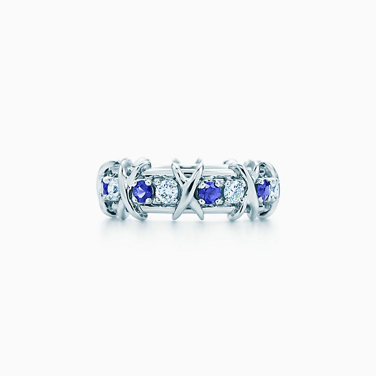 tiffany diamond sapphire engagement ring